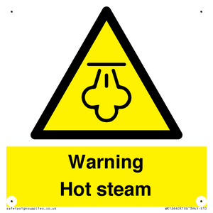 Warning Hot steam
